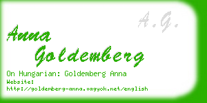 anna goldemberg business card